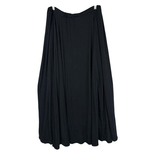 Comfy U.S.A. Dresses & Skirts - Comfy USA Black Classic Cinched Waist Flowy Maxi Skirt XL